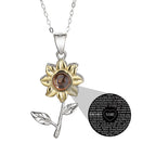 Custom SunFlower Projection Necklace Personalized Lover Keepsake Jewelry nowadaysfashion