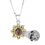 Custom SunFlower Projection Necklace Personalized Lover Keepsake Jewelry nowadaysfashion