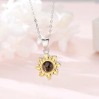 Custom SunFlower Projection Necklace Personalized Lover Keepsake Jewelry nowadaysfashion