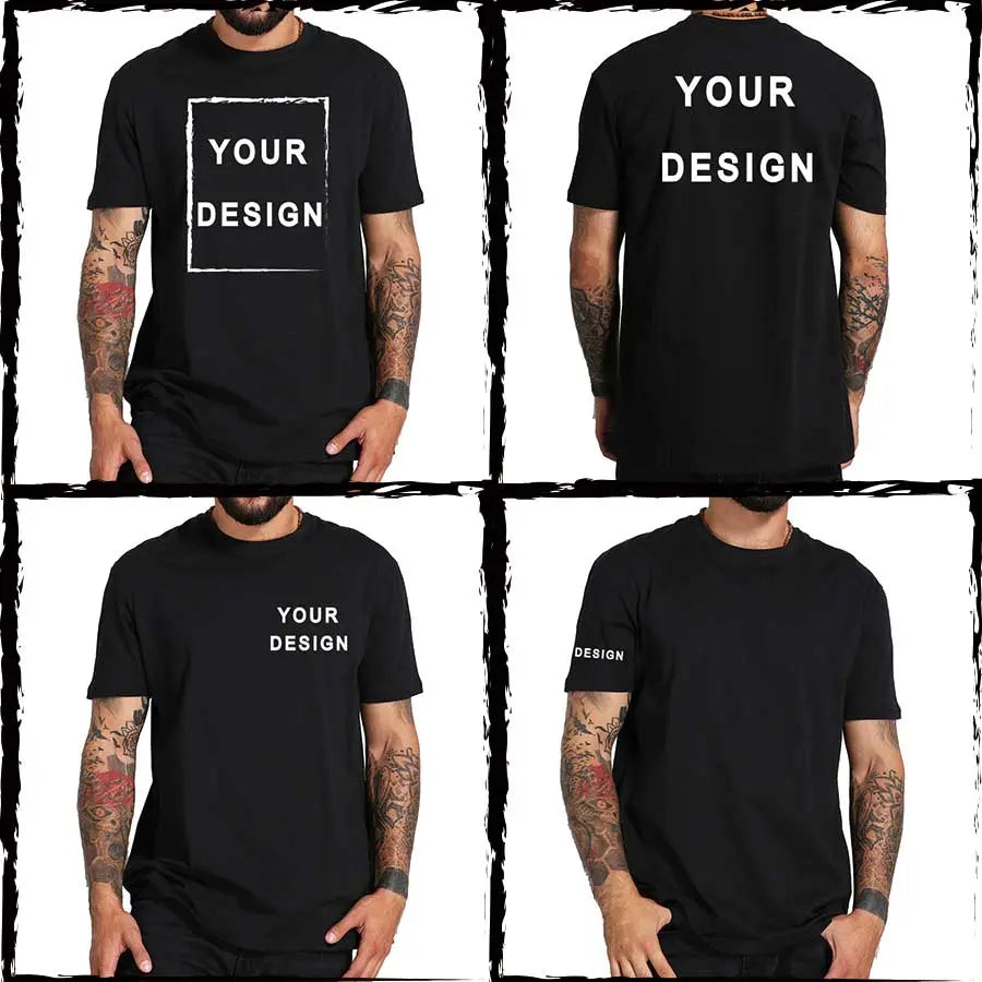 Custom T Shirt EU Size 100% Cotton Make Your Design Logo Text Men Women Print Original Design nowadaysfashion