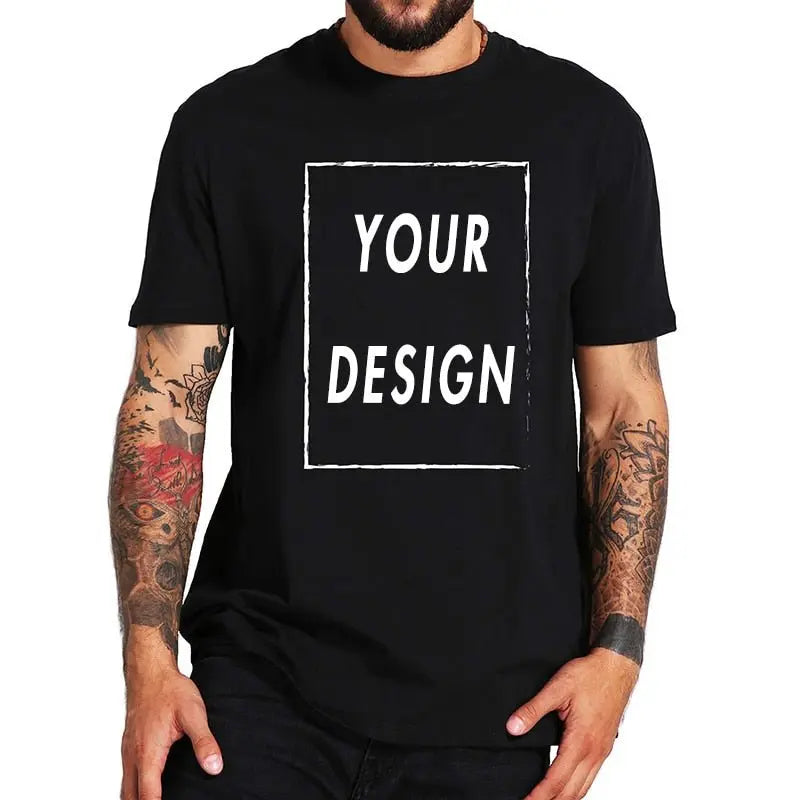 Custom T Shirt EU Size 100% Cotton Make Your Design Logo Text Men Women Print Original Design nowadaysfashion