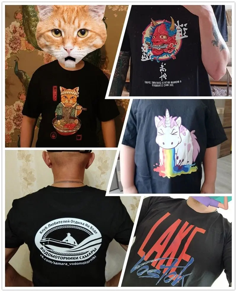 Custom T Shirt EU Size 100% Cotton Make Your Design Logo Text Men Women Print Original Design - Blade & Thread