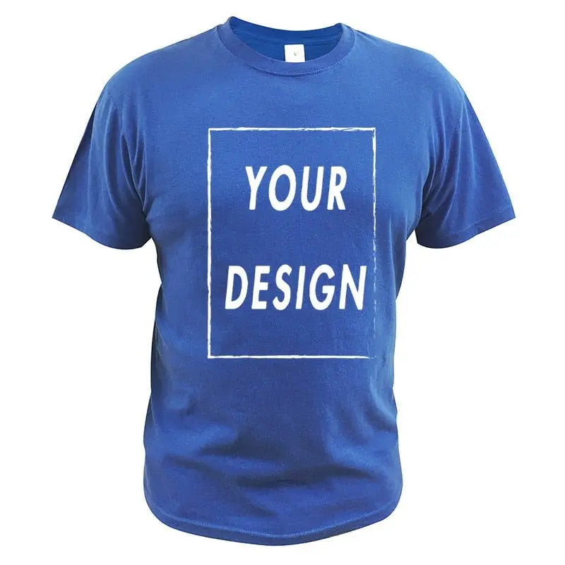 Custom T Shirt EU Size 100% Cotton Make Your Design Logo Text Men Women Print Original Design - Blade & Thread