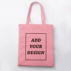 Custom Tote Bag Shopping Add Your Text Print Original Design Zipper Unisex Fashion Travel Canvas Bags nowadaysfashion