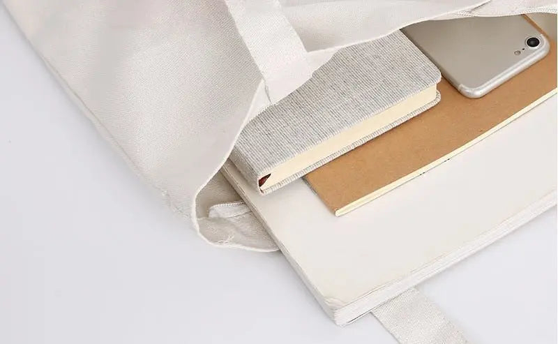 Custom Tote Bag Shopping Add Your Text Print Original Design Zipper Unisex Fashion Travel Canvas Bags - Blade & Thread
