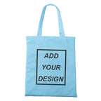 Custom Tote Bag Shopping Add Your Text Print Original Design Zipper Unisex Fashion Travel Canvas Bags nowadaysfashion
