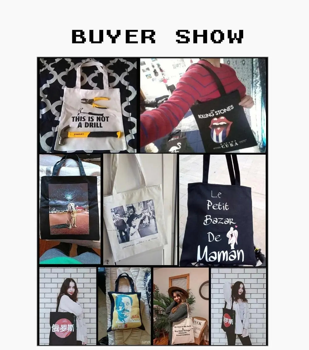Custom Tote Bag Shopping Add Your Text Print Original Design Zipper Unisex Fashion Travel Canvas Bags - Blade & Thread