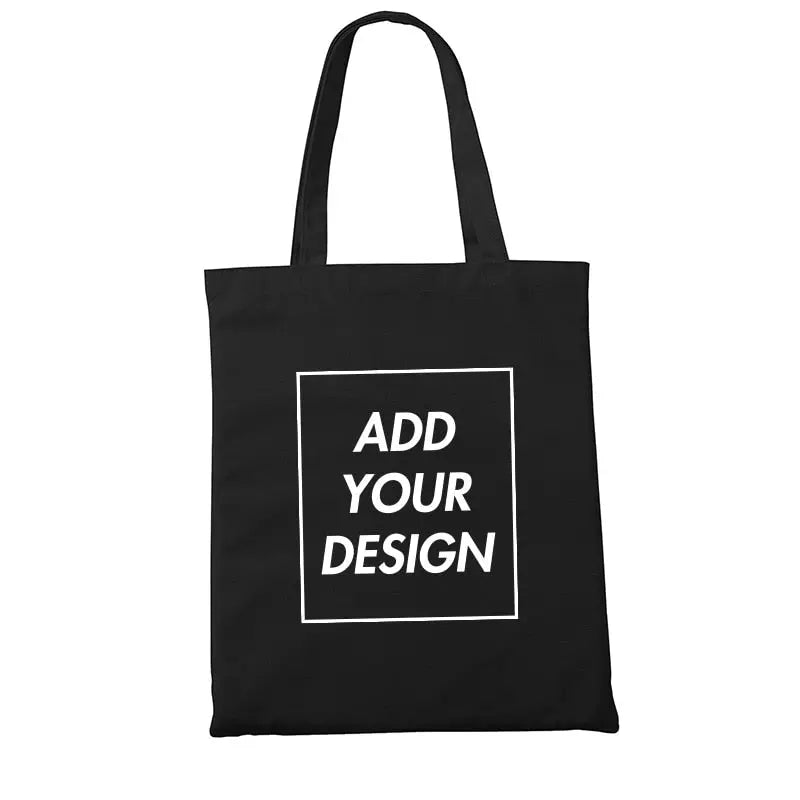 Custom Tote Bag Shopping Add Your Text Print Original Design Zipper Unisex Fashion Travel Canvas Bags - Blade & Thread