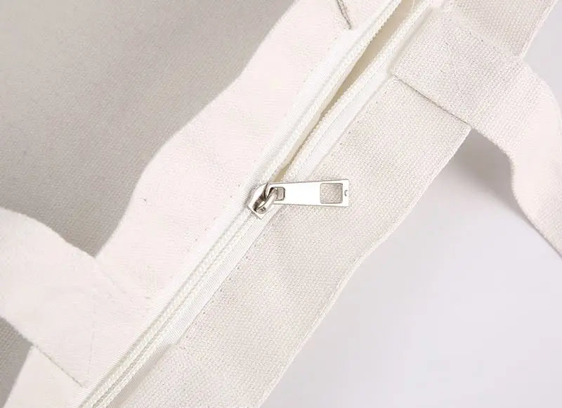 Custom Tote Bag Shopping Add Your Text Print Original Design Zipper Unisex Fashion Travel Canvas Bags nowadaysfashion