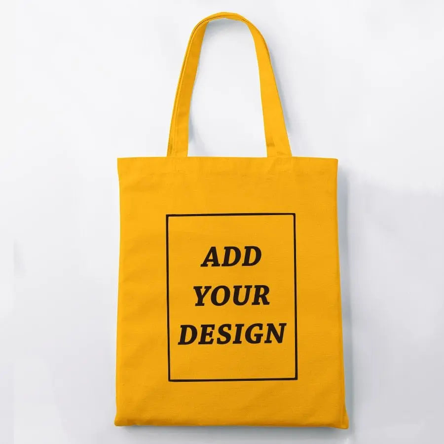 Custom Tote Bag Shopping Add Your Text Print Original Design Zipper Unisex Fashion Travel Canvas Bags - Blade & Thread