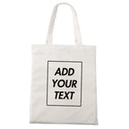 Custom Tote Bag Shopping Add Your Text Print Original Design Zipper Unisex Fashion Travel Canvas Bags nowadaysfashion