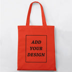 Custom Tote Bag Shopping Add Your Text Print Original Design Zipper Unisex Fashion Travel Canvas Bags nowadaysfashion