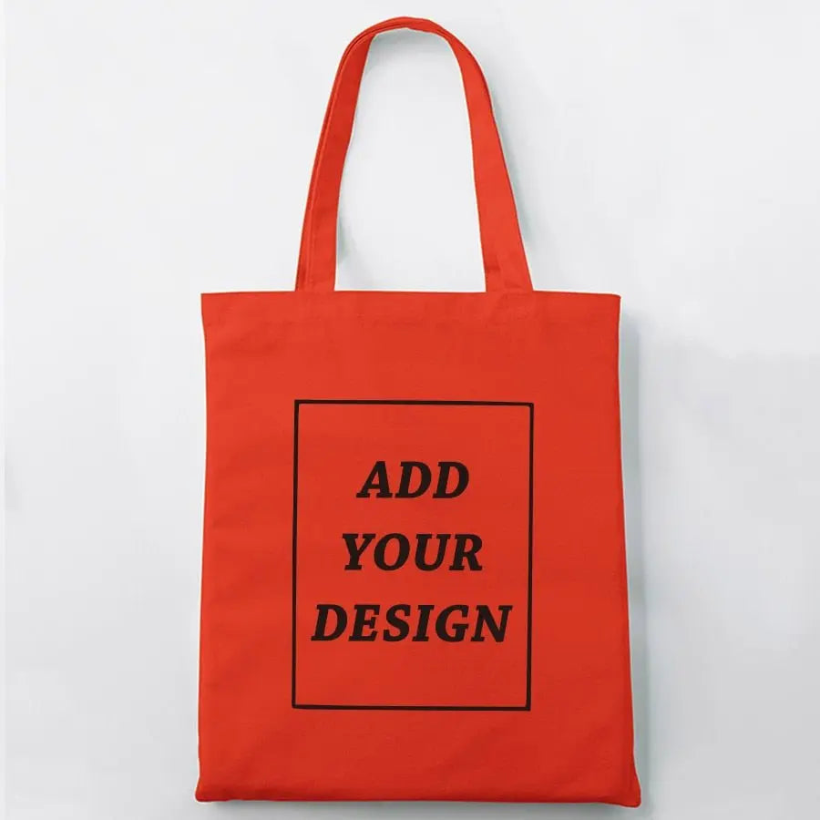 Custom Tote Bag Shopping Add Your Text Print Original Design Zipper Unisex Fashion Travel Canvas Bags - Blade & Thread