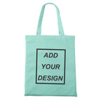 Custom Tote Bag Shopping Add Your Text Print Original Design Zipper Unisex Fashion Travel Canvas Bags nowadaysfashion