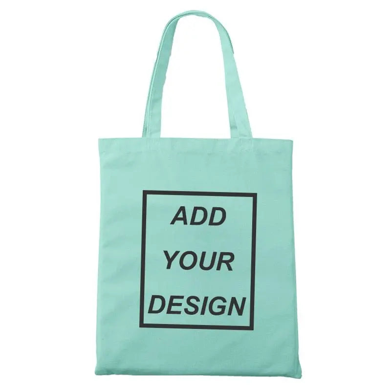 Custom Tote Bag Shopping Add Your Text Print Original Design Zipper Unisex Fashion Travel Canvas Bags - Blade & Thread