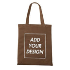 Custom Tote Bag Shopping Add Your Text Print Original Design Zipper Unisex Fashion Travel Canvas Bags nowadaysfashion