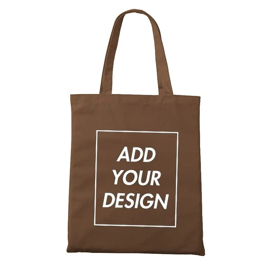 Custom Tote Bag Shopping Add Your Text Print Original Design Zipper Unisex Fashion Travel Canvas Bags - Blade & Thread