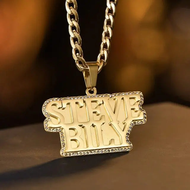 Custom Welded Double Layer Diamond Name Necklace nowadaysfashion