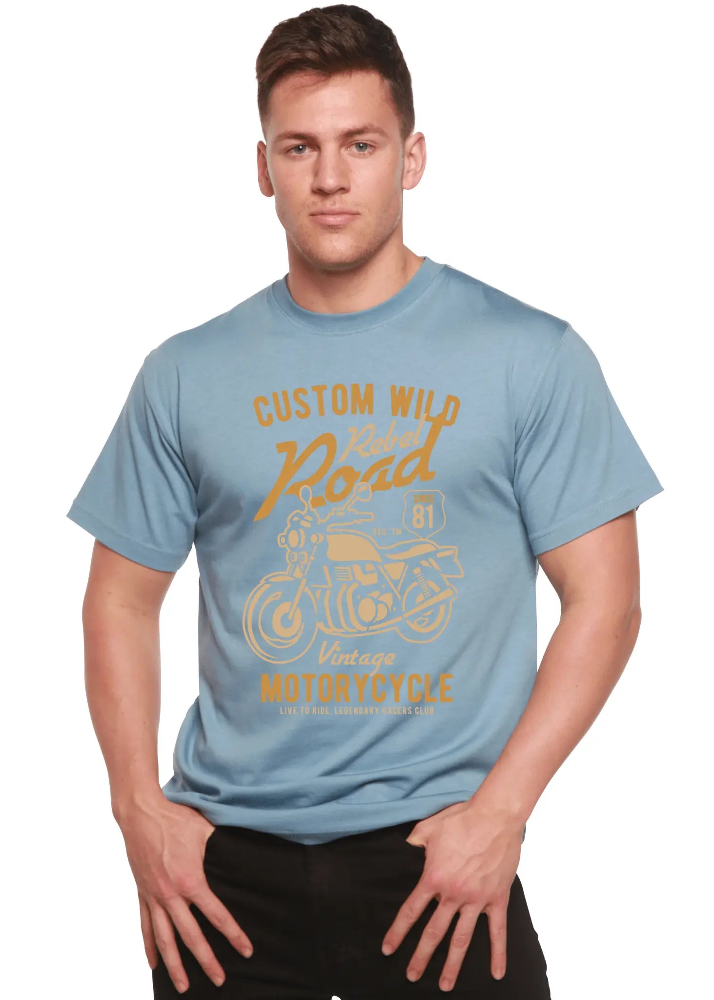 Custom Wild Men's Bamboo Viscose/Organic Cotton Short Sleeve Graphic T-Shirt - Blade & Thread