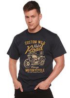 Custom Wild Men's Bamboo Viscose/Organic Cotton Short Sleeve Graphic T-Shirt Spun Bamboo