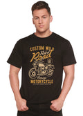 Custom Wild Men's Bamboo Viscose/Organic Cotton Short Sleeve Graphic T-Shirt Spun Bamboo