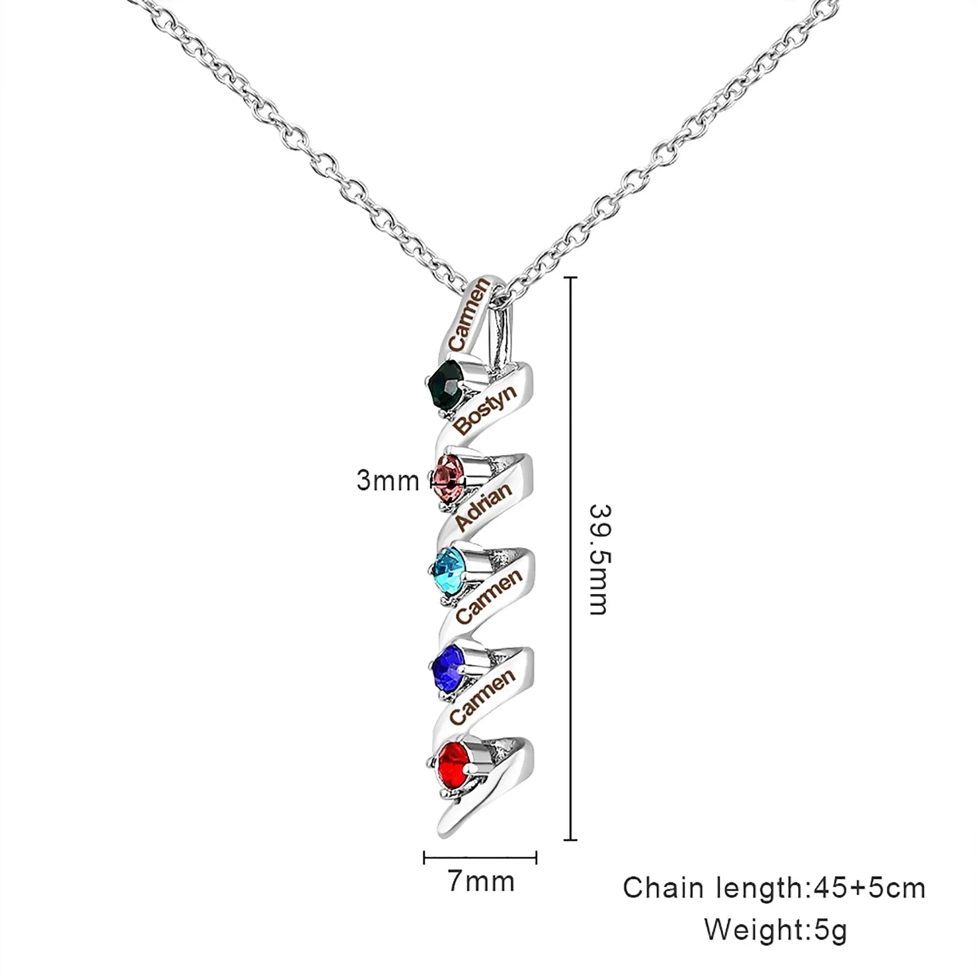 Customizable Birthstone Pendant Necklace For Women Choker Mom Birthday Jewelry nowadaysfashion