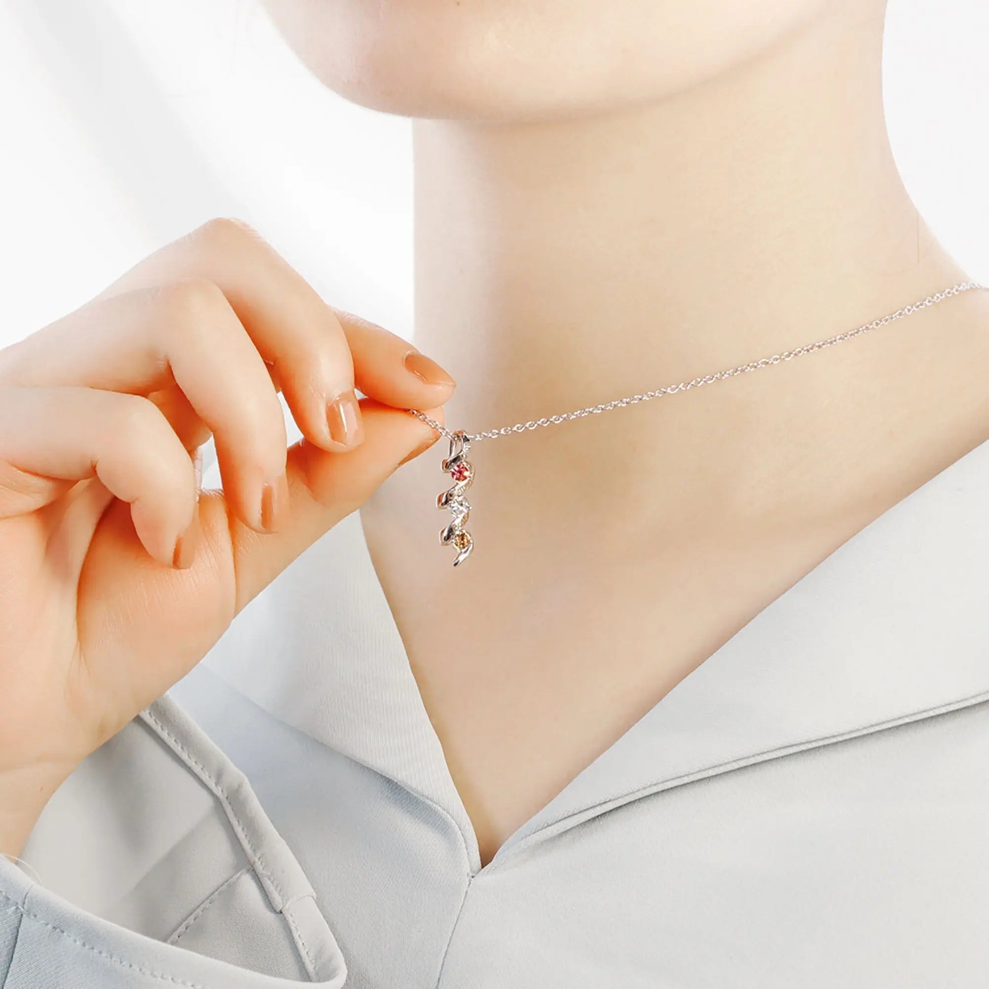 Customizable Birthstone Pendant Necklace For Women Choker Mom Birthday Jewelry - Blade & Thread