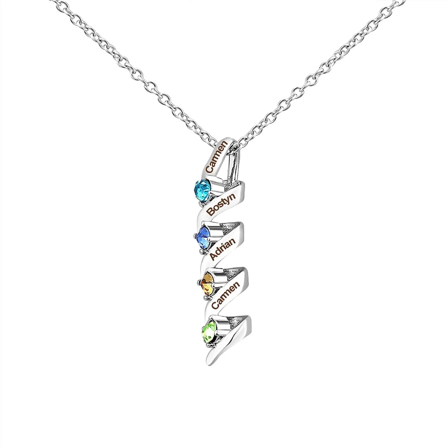Customizable Birthstone Pendant Necklace For Women Choker Mom Birthday Jewelry - Blade & Thread