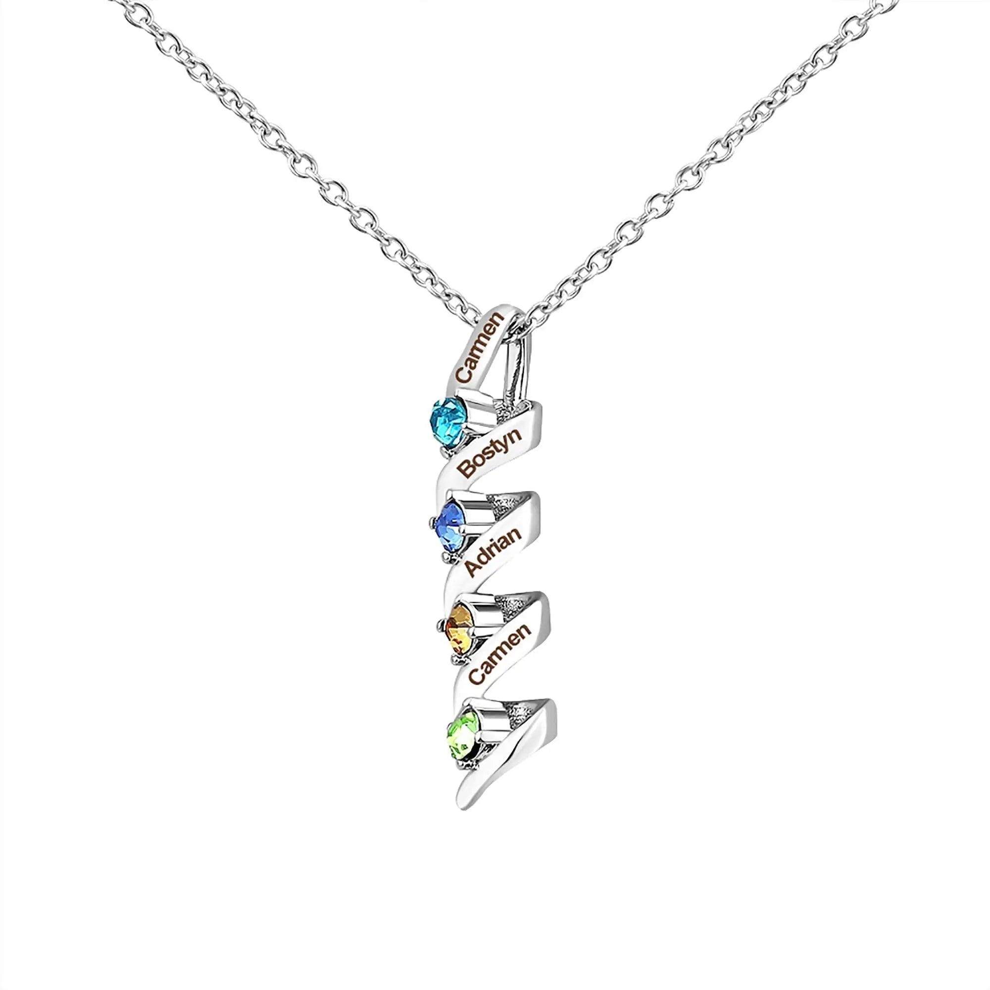 Customizable Birthstone Pendant Necklace For Women Choker Mom Birthday Jewelry nowadaysfashion