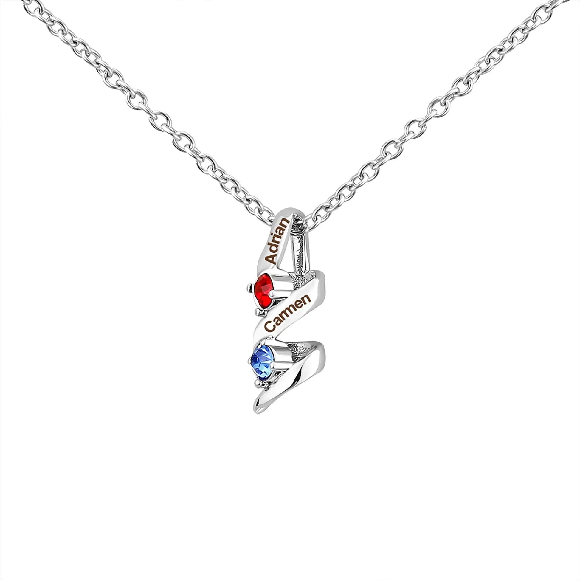 Customizable Birthstone Pendant Necklace For Women Choker Mom Birthday Jewelry - Blade & Thread