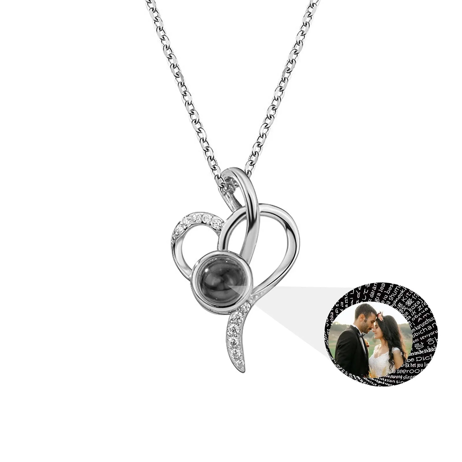customizable Love photos Projection Necklace Pendant - Blade & Thread