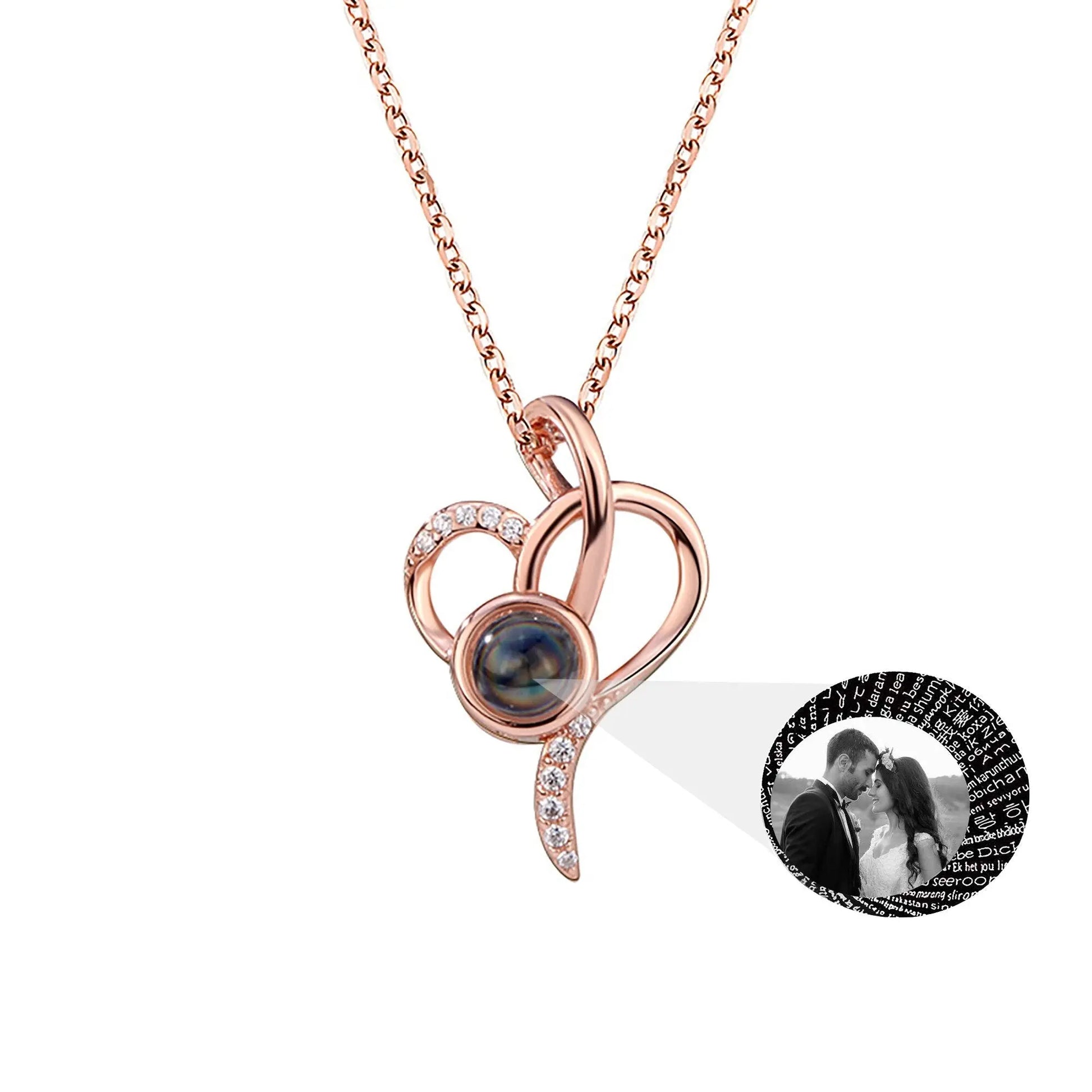 customizable Love photos Projection Necklace Pendant - Blade & Thread