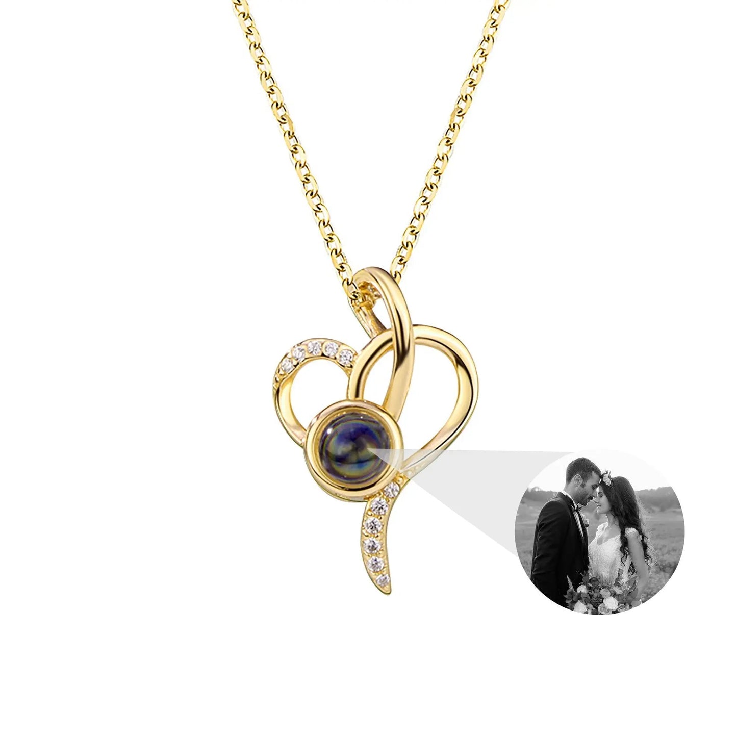 customizable Love photos Projection Necklace Pendant - Blade & Thread