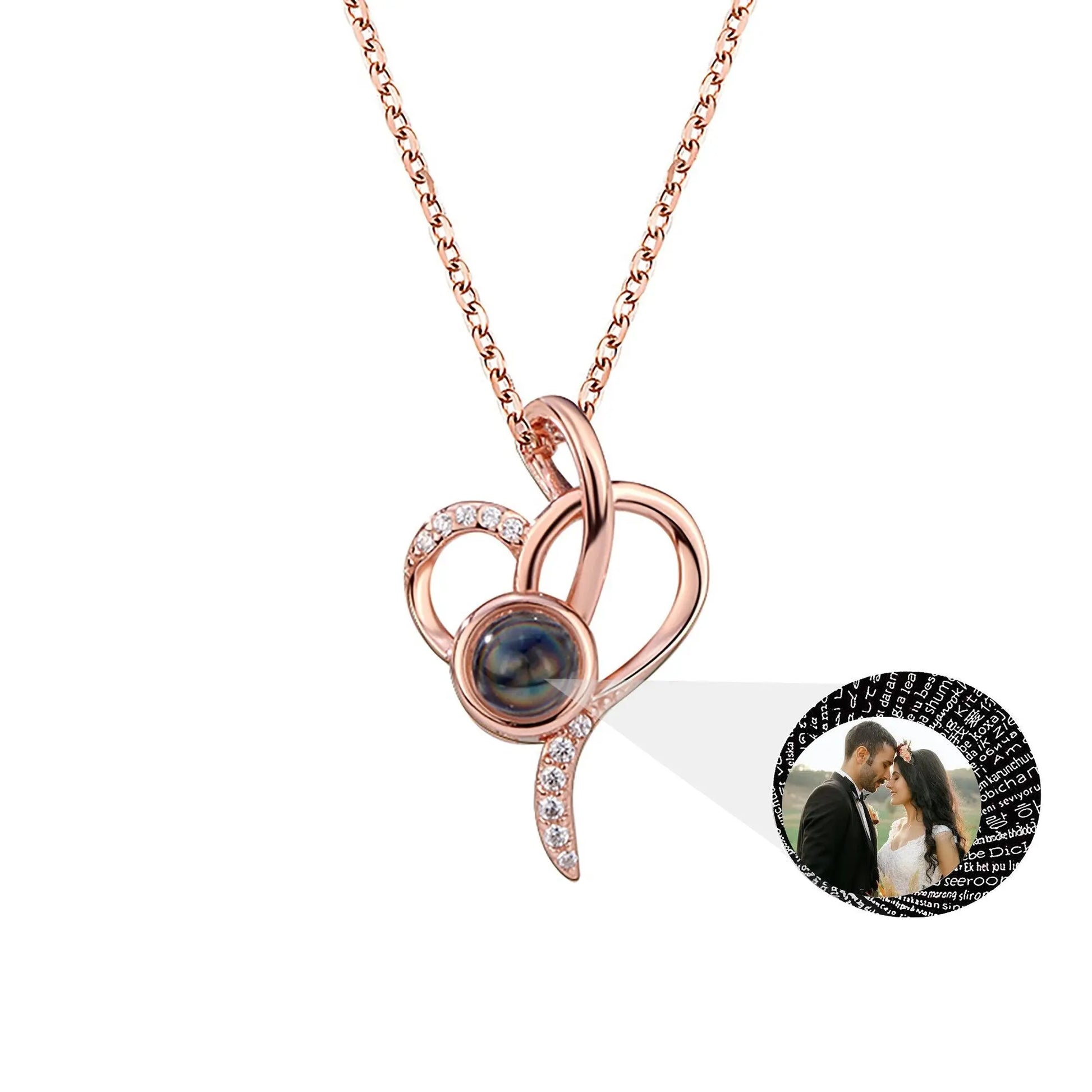 customizable Love photos Projection Necklace Pendant - Blade & Thread