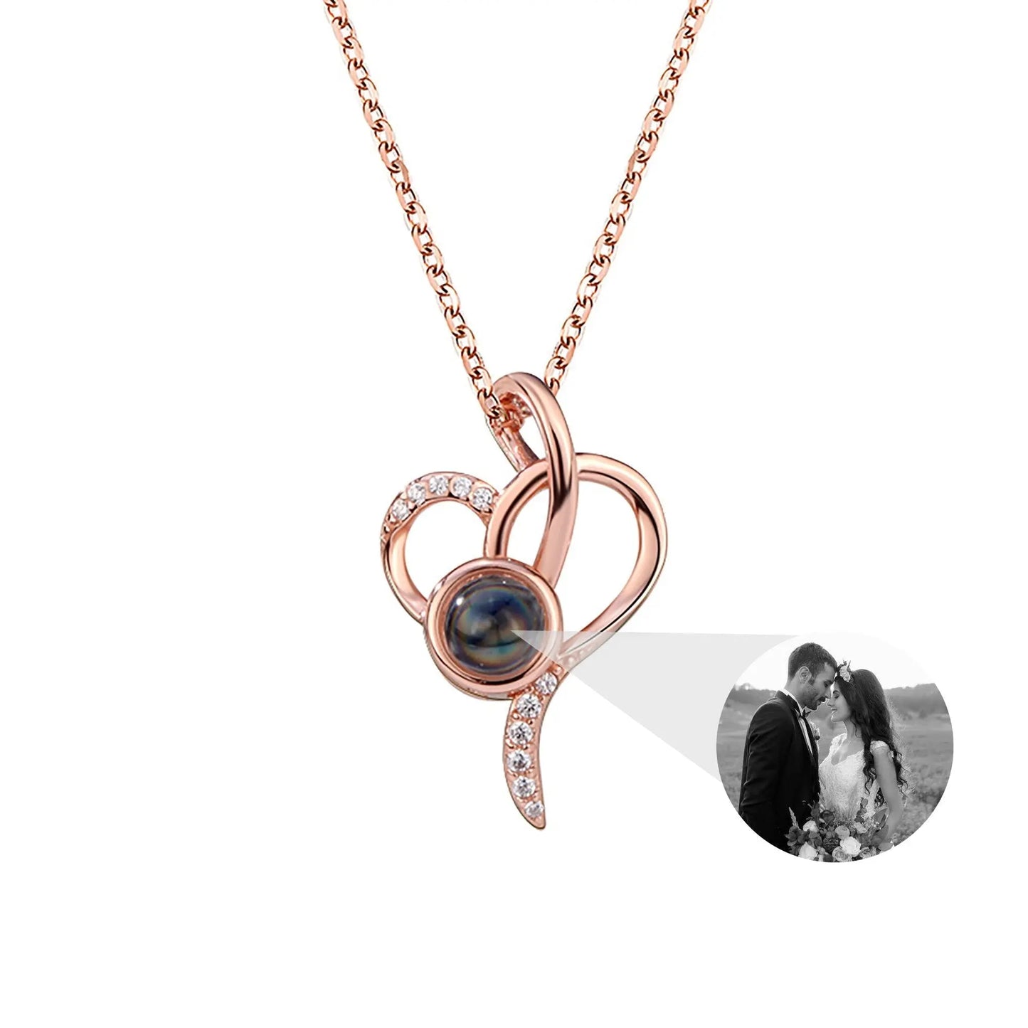 customizable Love photos Projection Necklace Pendant - Blade & Thread