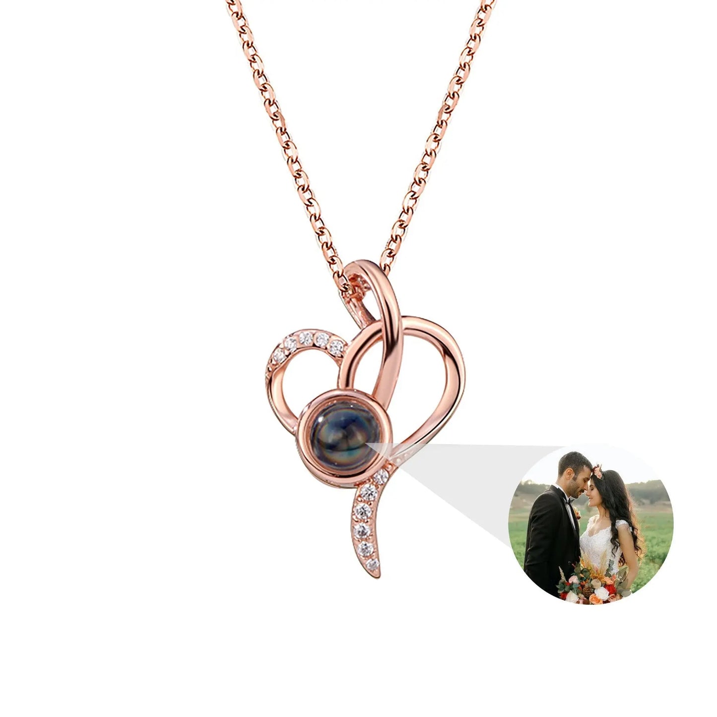 customizable Love photos Projection Necklace Pendant - Blade & Thread