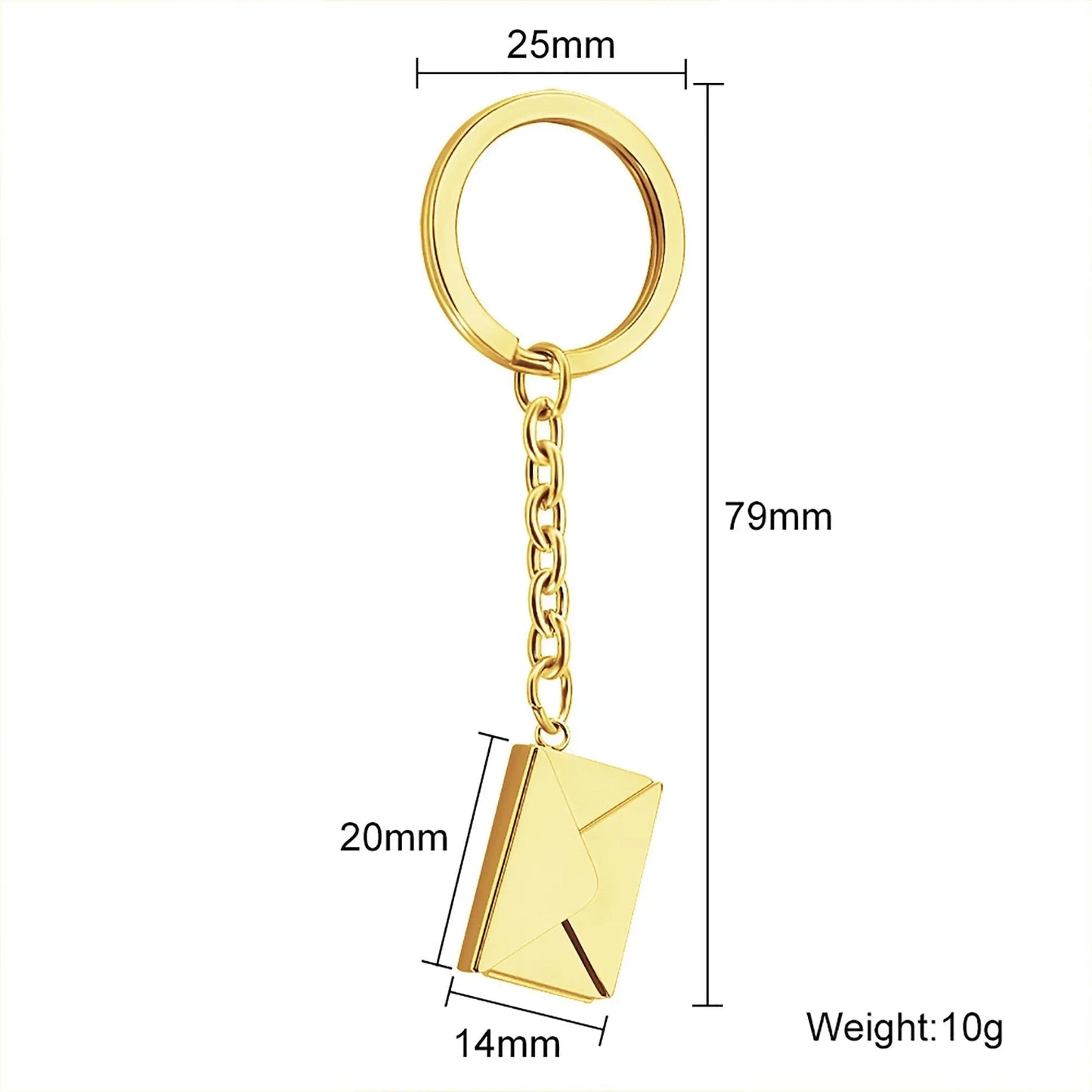 Customizable name envelope keychain For Men Women Car Key Holder - Blade & Thread