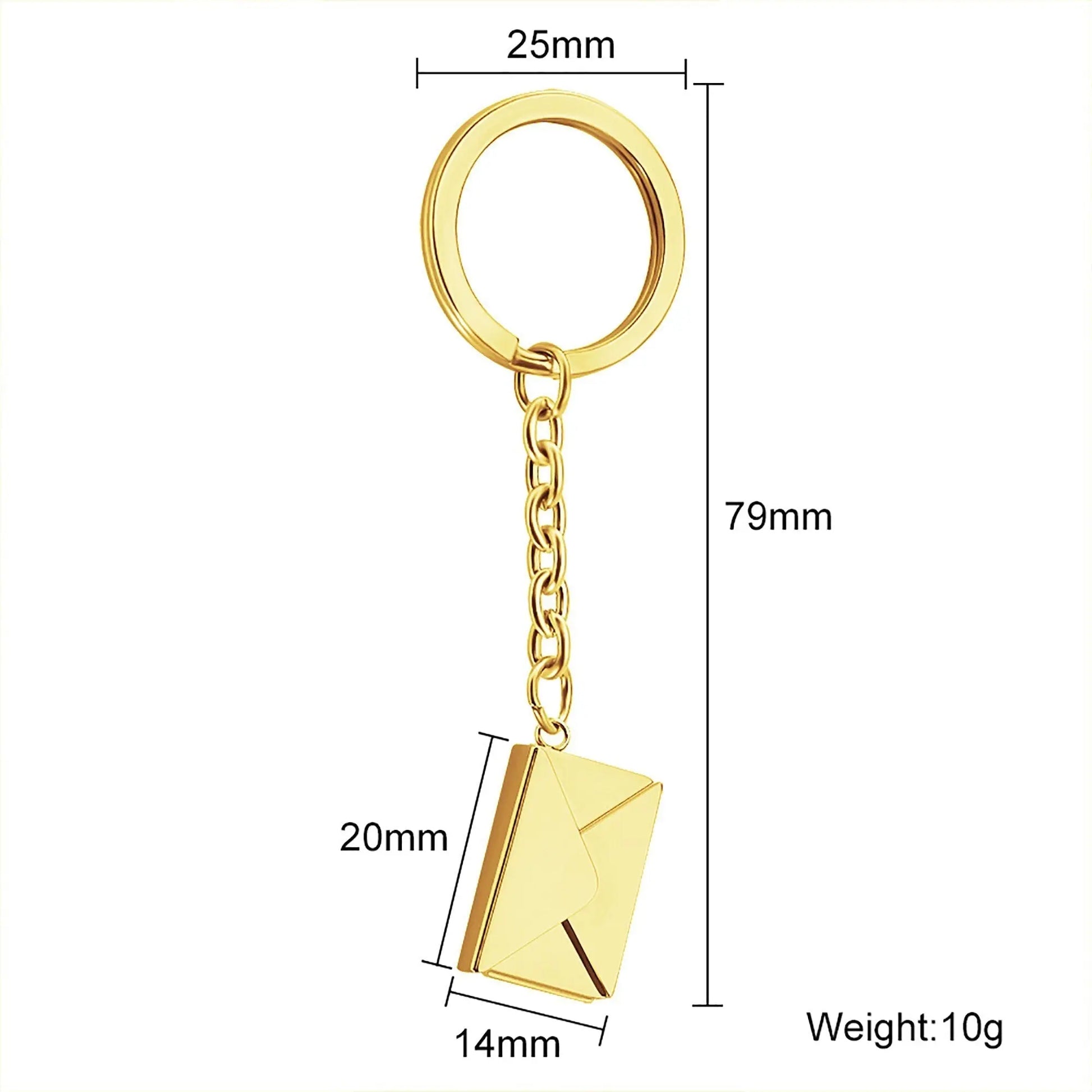 Customizable name envelope keychain For Men Women Car Key Holder - Blade & Thread