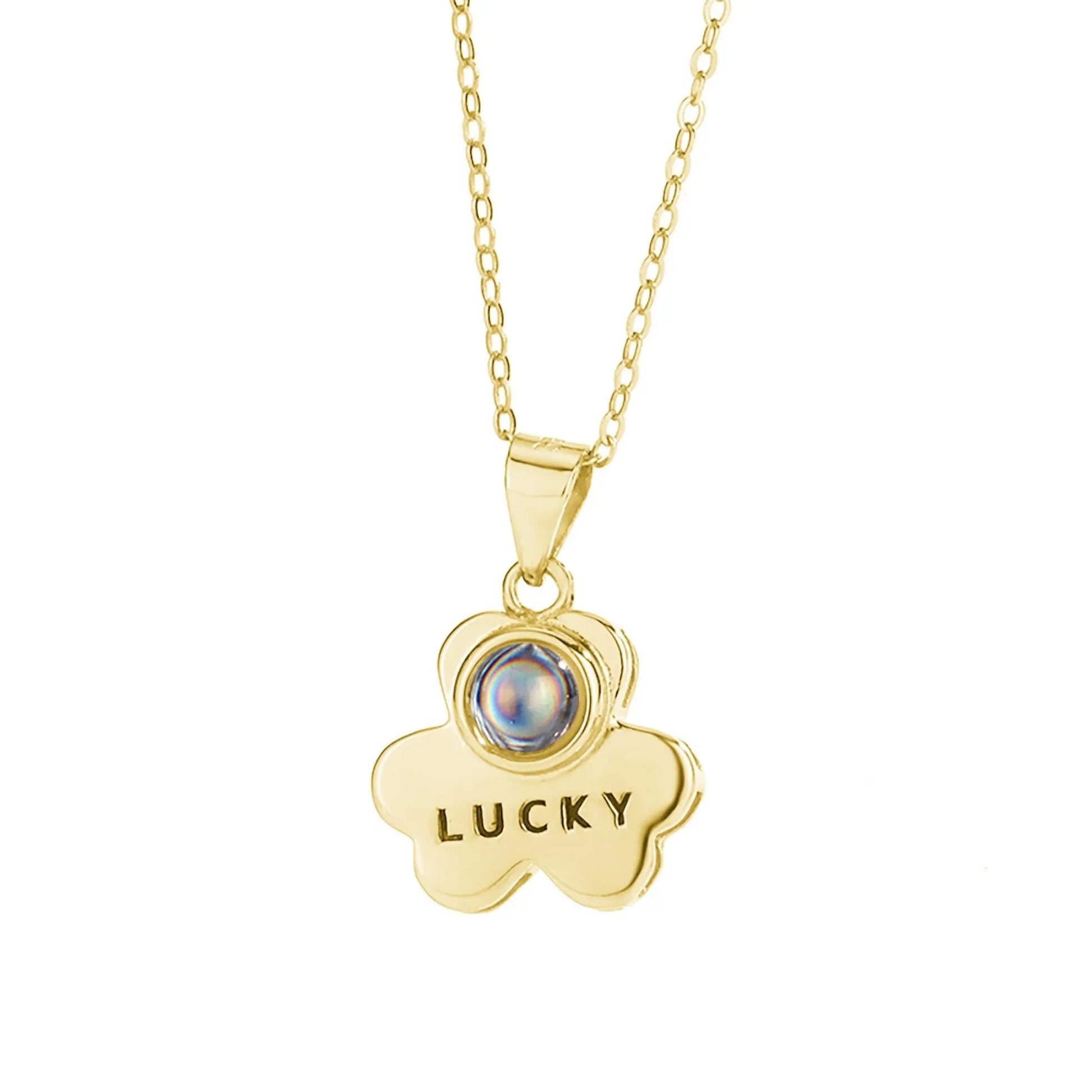 Customizable Photo Bear Projection Necklace Silver Shiny Necklace - Blade & Thread