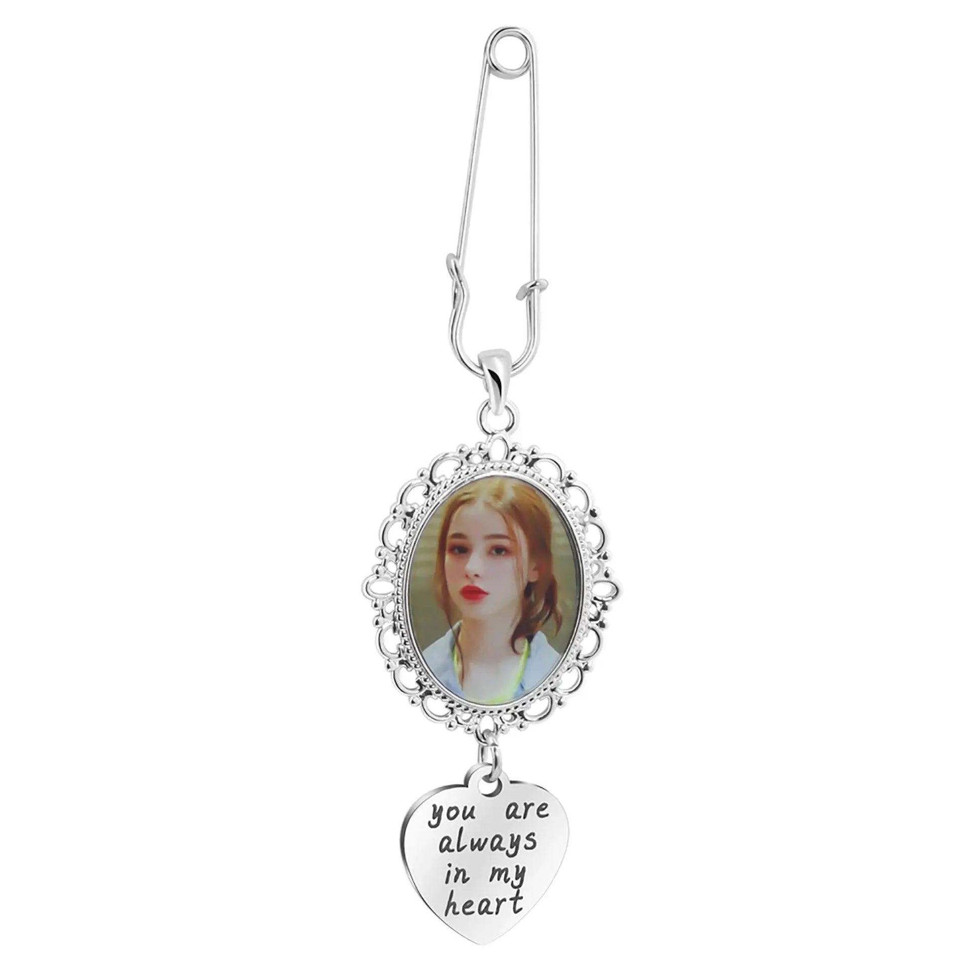 Customizable Photo Brooches Non-Reflective Fixing Clothes Lapel Pins Jewelry - Blade & Thread