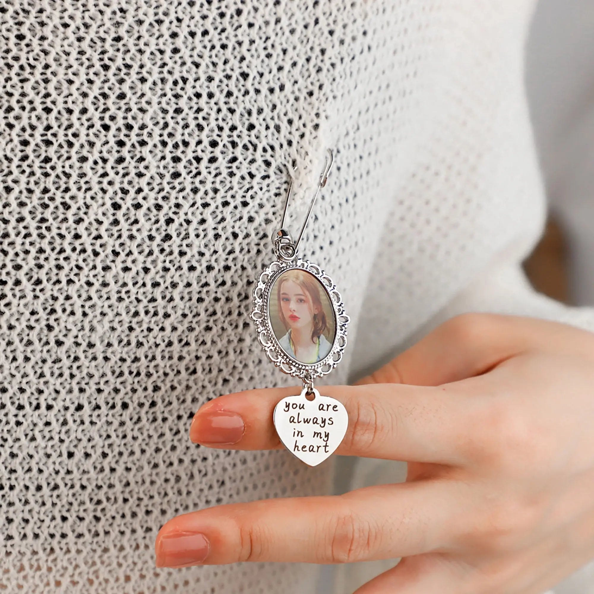 Customizable Photo Brooches Non-Reflective Fixing Clothes Lapel Pins Jewelry nowadaysfashion