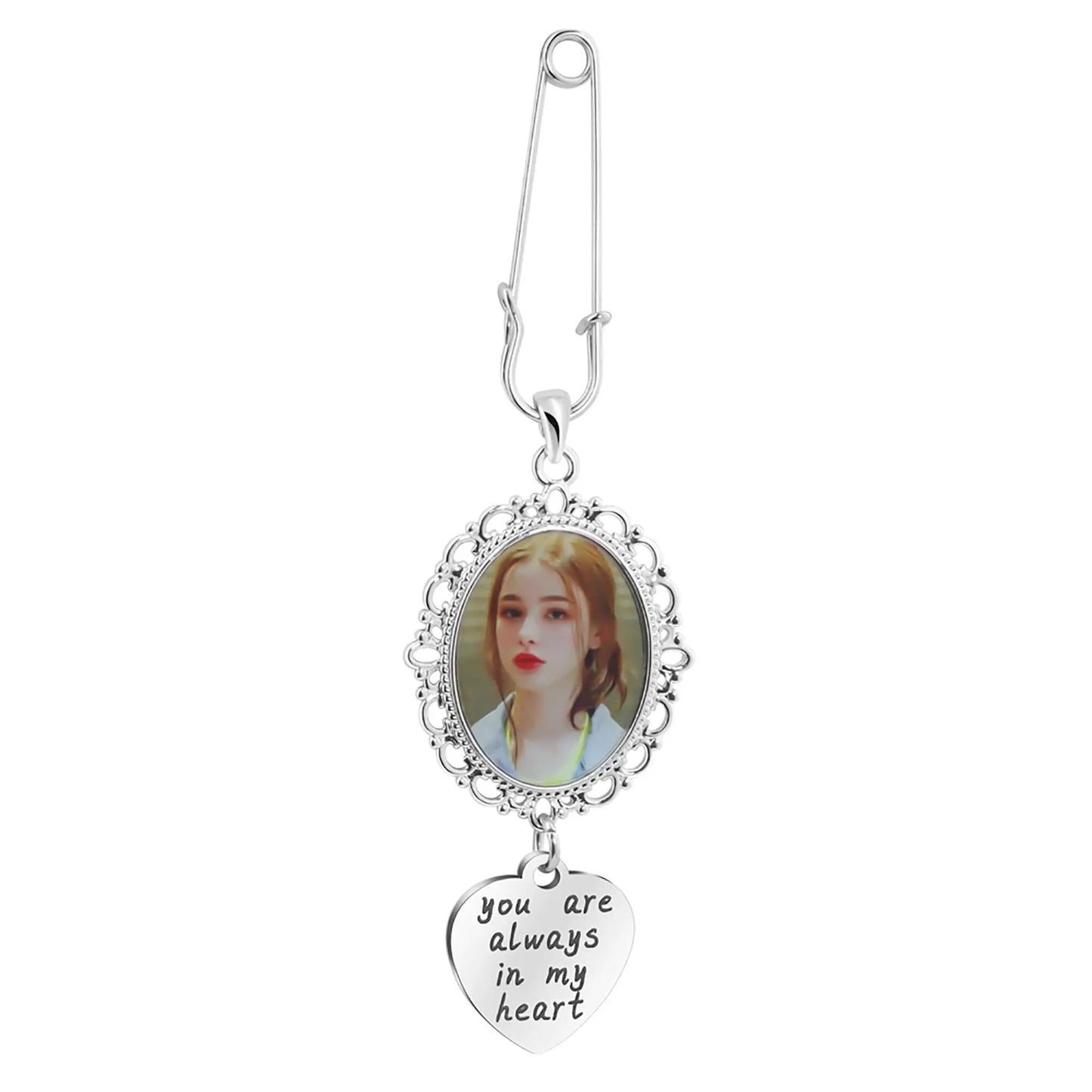 Customizable Photo Brooches Non-Reflective Fixing Clothes Lapel Pins Jewelry - Blade & Thread
