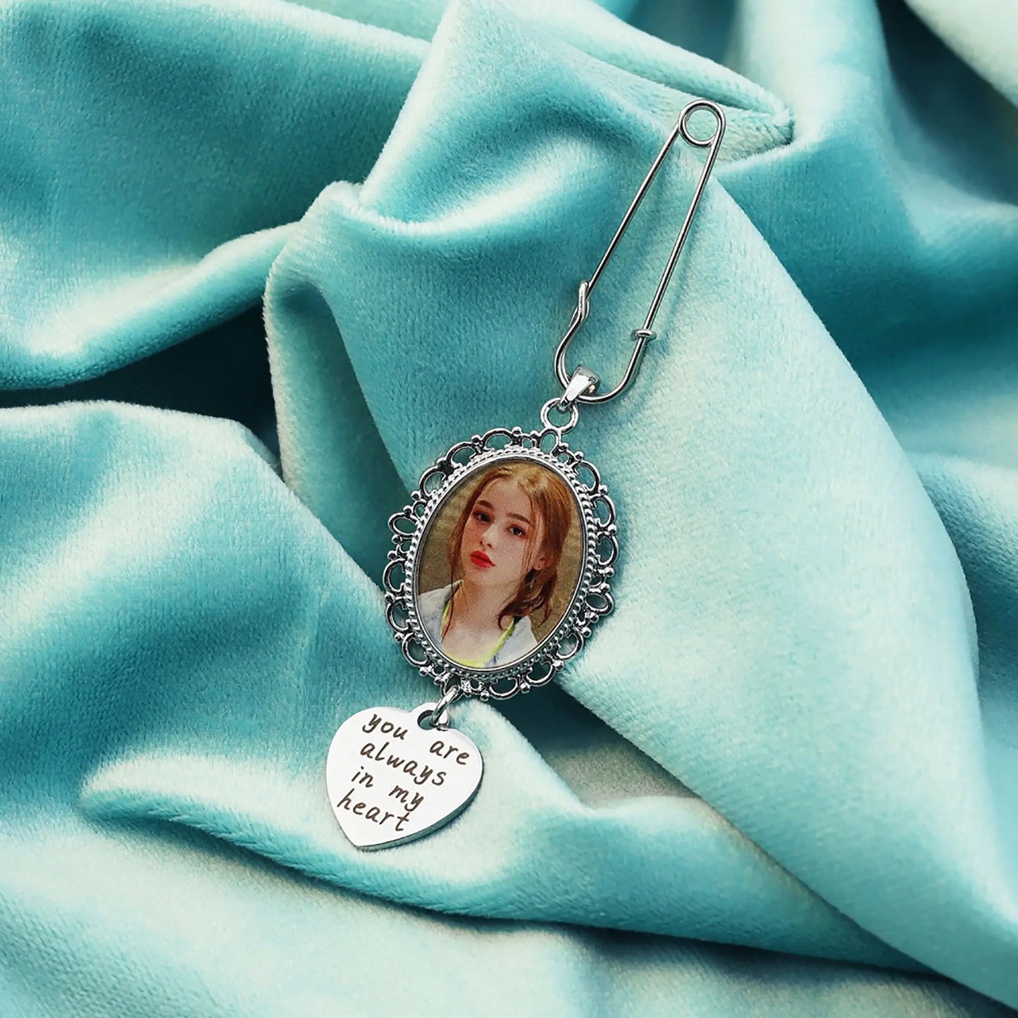 Customizable Photo Brooches Non-Reflective Fixing Clothes Lapel Pins Jewelry - Blade & Thread