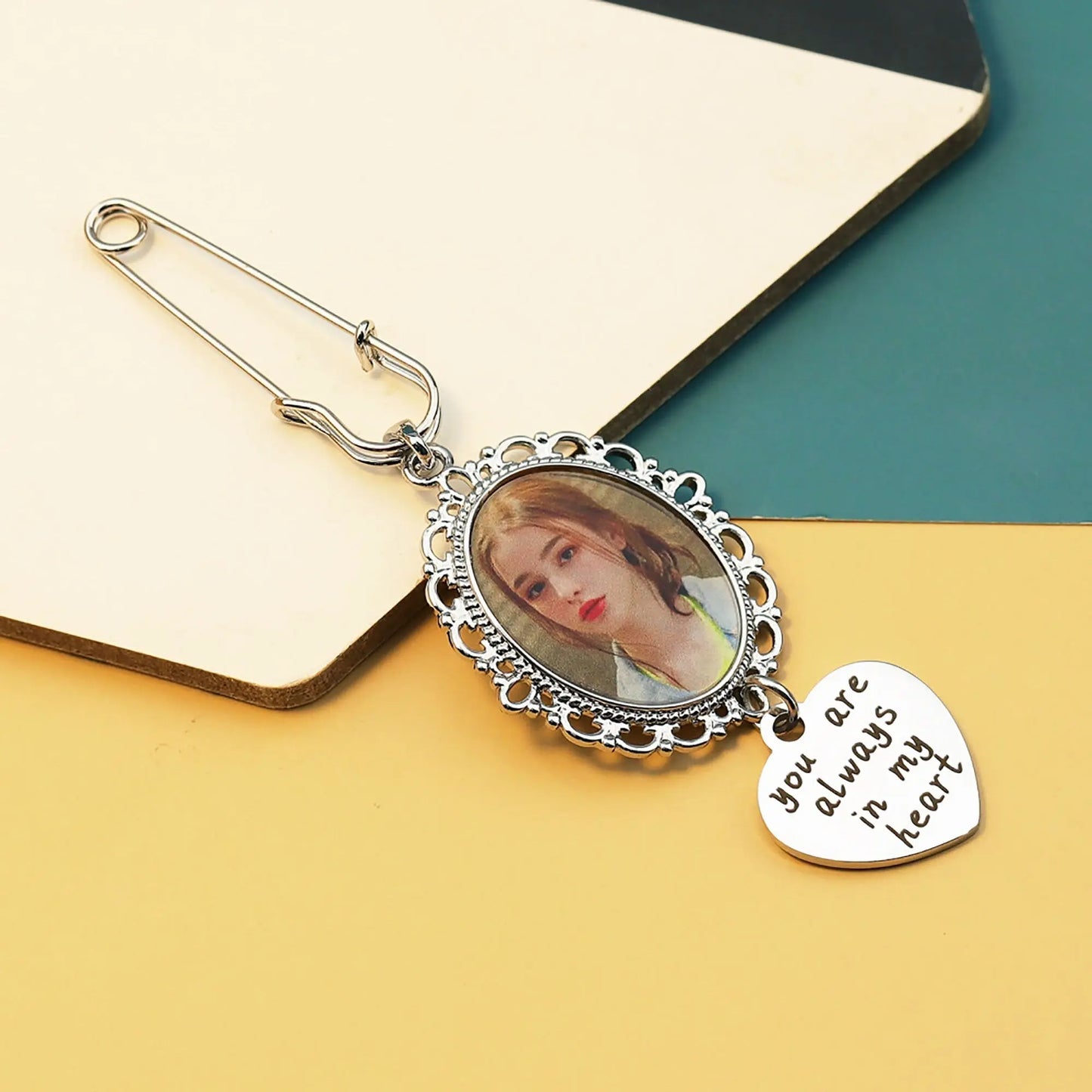 Customizable Photo Brooches Non-Reflective Fixing Clothes Lapel Pins Jewelry - Blade & Thread