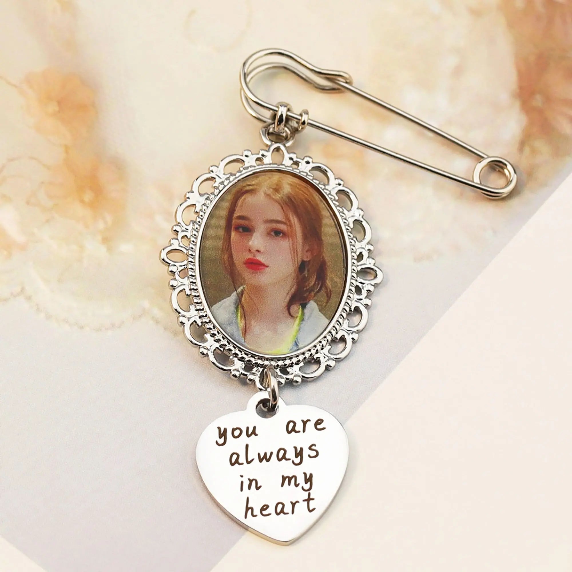 Customizable Photo Brooches Non-Reflective Fixing Clothes Lapel Pins Jewelry nowadaysfashion