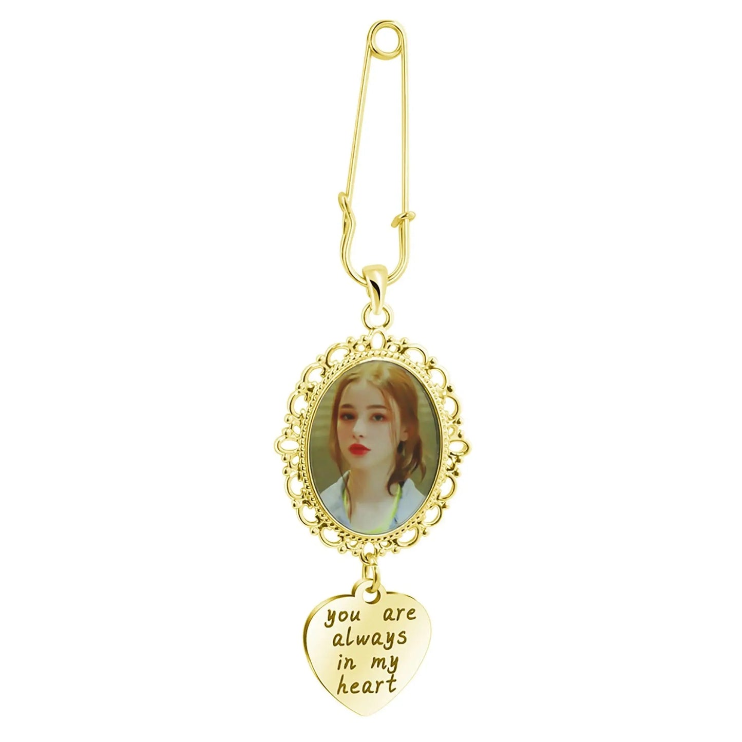 Customizable Photo Brooches Non-Reflective Fixing Clothes Lapel Pins Jewelry - Blade & Thread