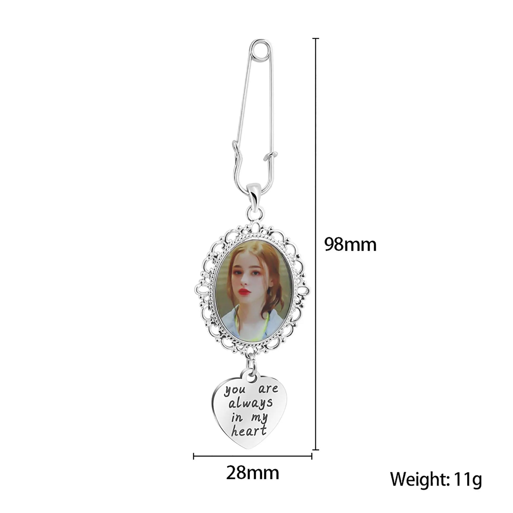 Customizable Photo Brooches Non-Reflective Fixing Clothes Lapel Pins Jewelry - Blade & Thread