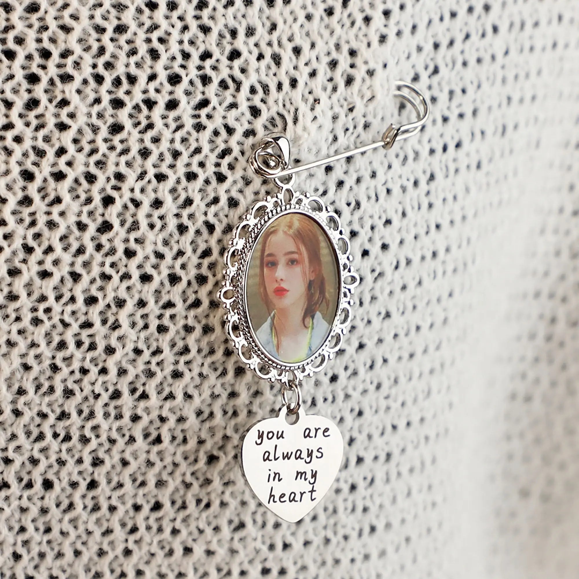 Customizable Photo Brooches Non-Reflective Fixing Clothes Lapel Pins Jewelry nowadaysfashion