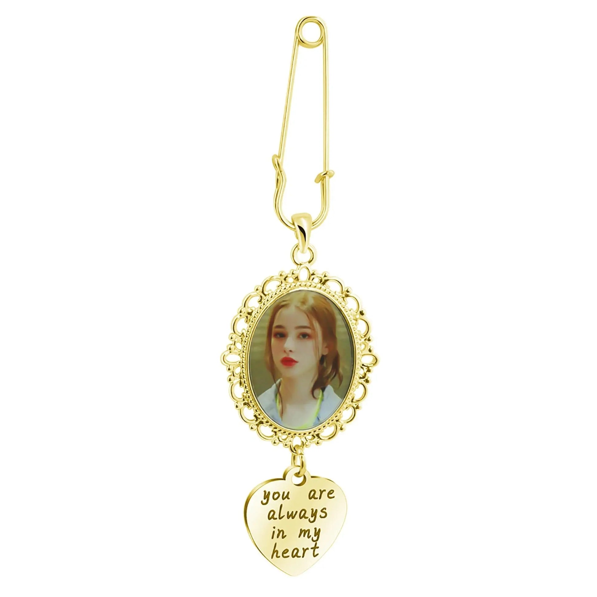 Customizable Photo Brooches Non-Reflective Fixing Clothes Lapel Pins Jewelry - Blade & Thread