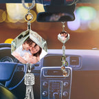 Customizable photo Car Rearview Mirror Pendant Car Interior Modeling Crystal Ball Ornaments nowadaysfashion